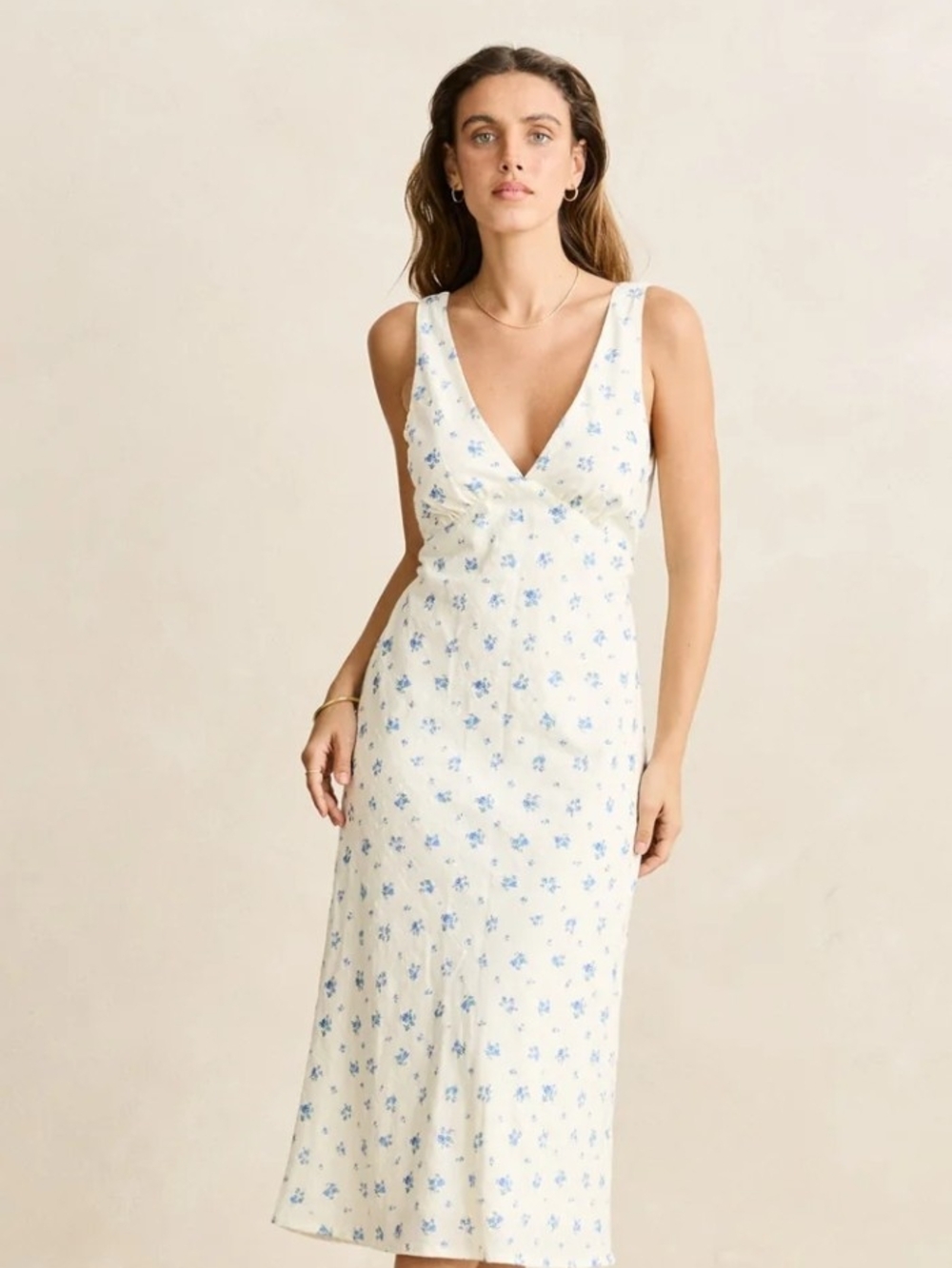 Rhythm. Dahlia Bias Cut Dress Sky XS